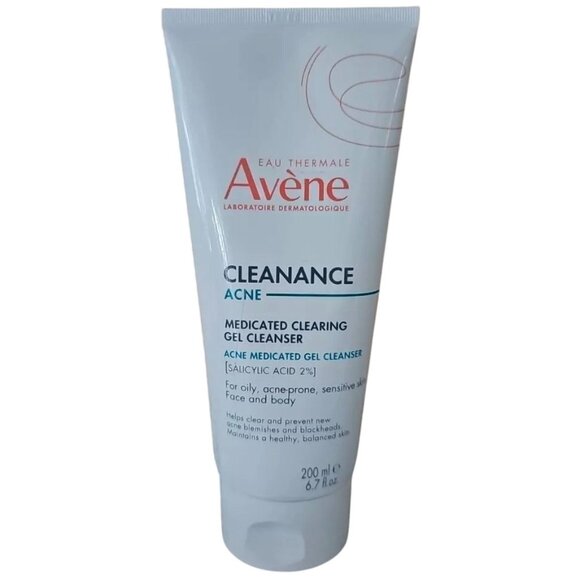 Avene Cleanance Acne Medicated Clearing Gel Cleanser Salicylic Acid 6.7oz/200mL - Picture 1 of 2